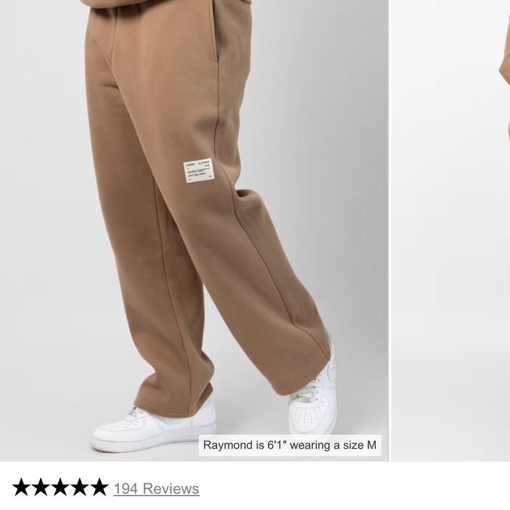 NWT Teddy Brown Comfrt Affirmation Sweatpants size Medium